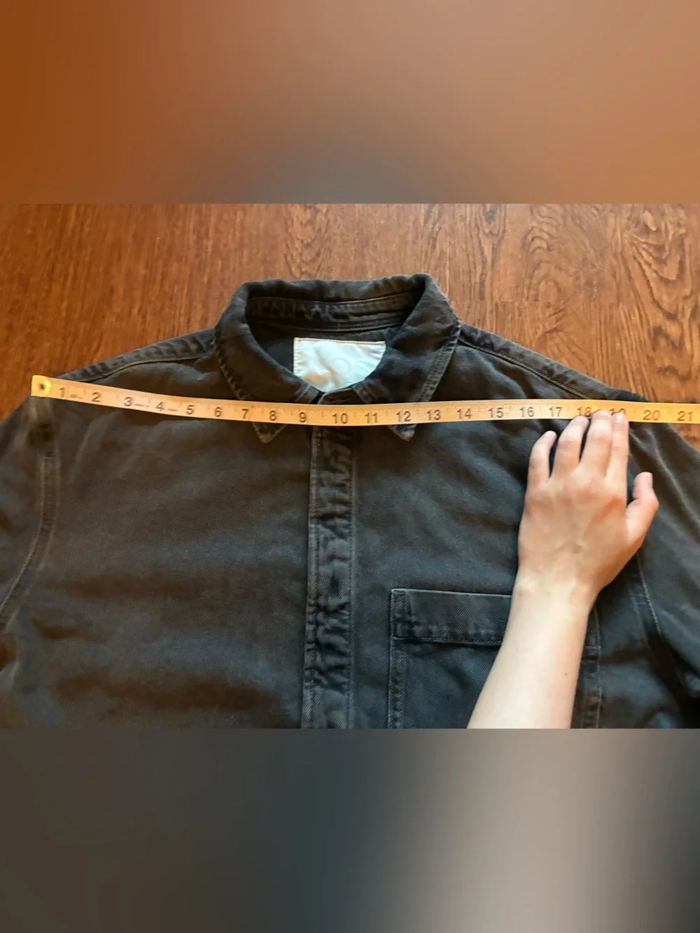 COS Men's Oversized Black Denim Shirt - Size S